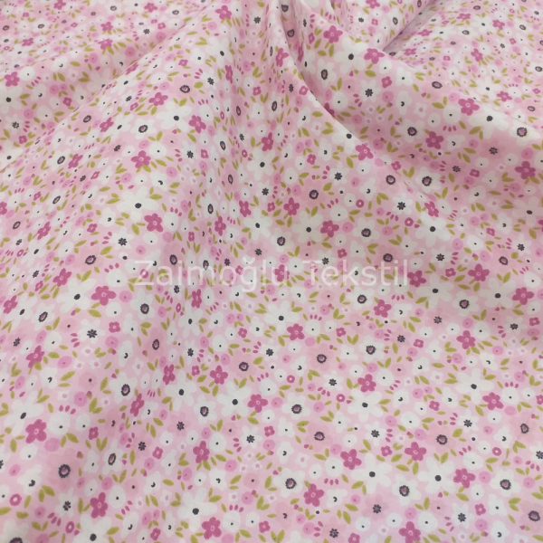 Minik Çiçek Desen Poplin Kumaş