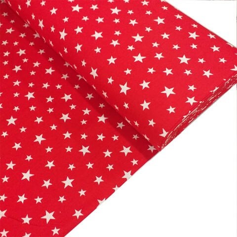 Yıldız Desen Poplin Kumaş