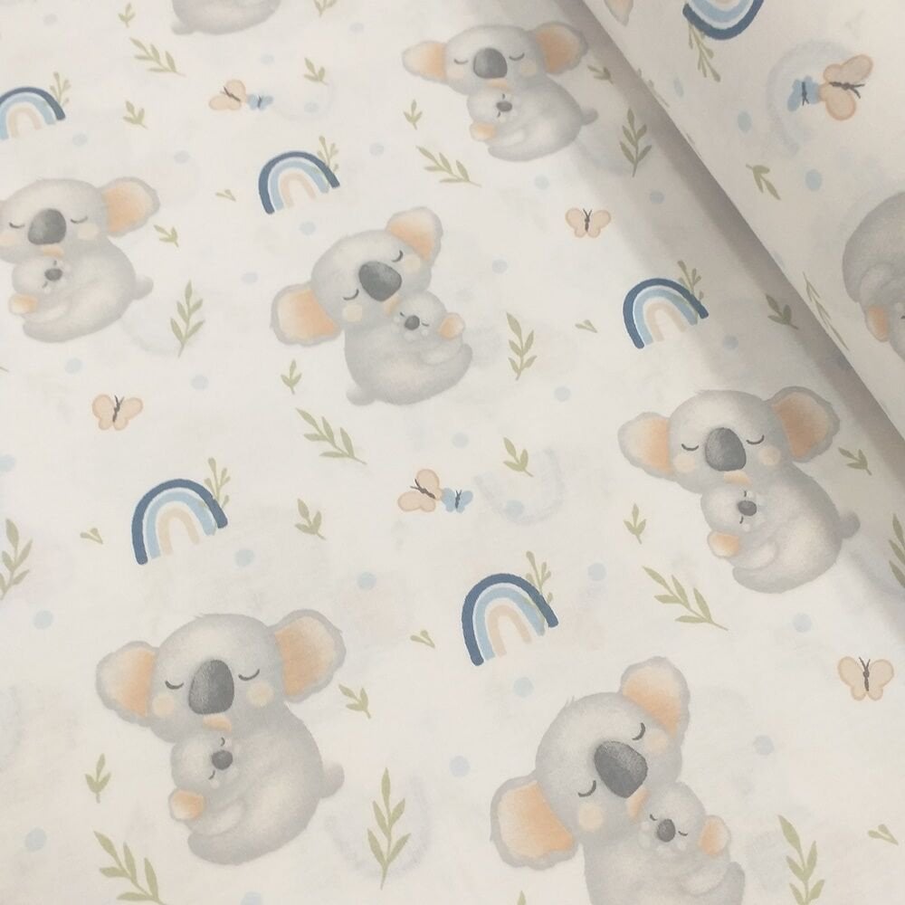 Koala Desenli Poplin Kumaş
