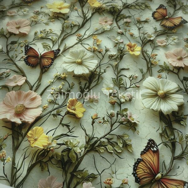 Dijital 3D Reaktif Poplin Kumaş