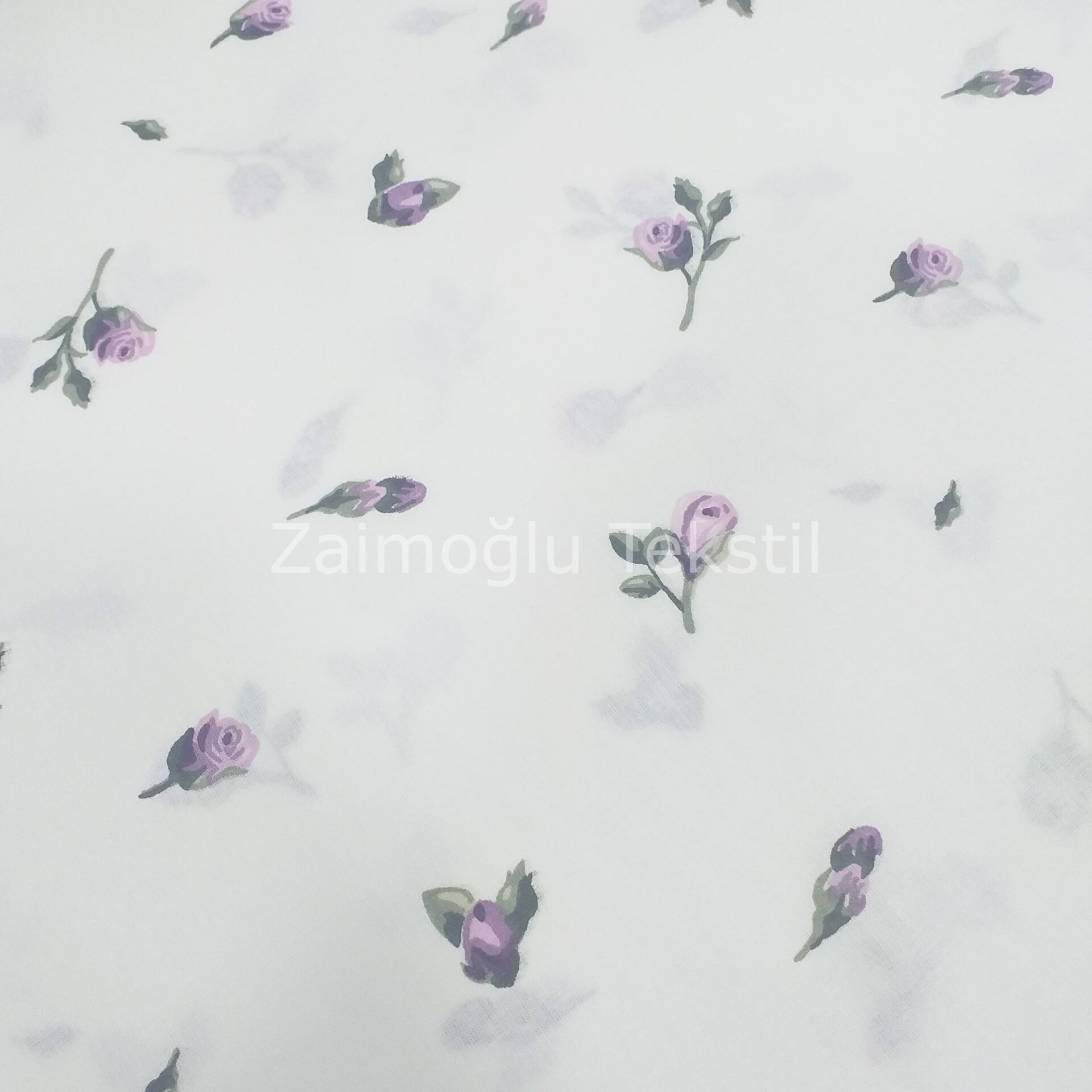 Tomurcuk Desen Poplin Kumaş