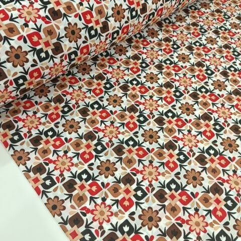 Çiçek Desen Raşel Kumaş