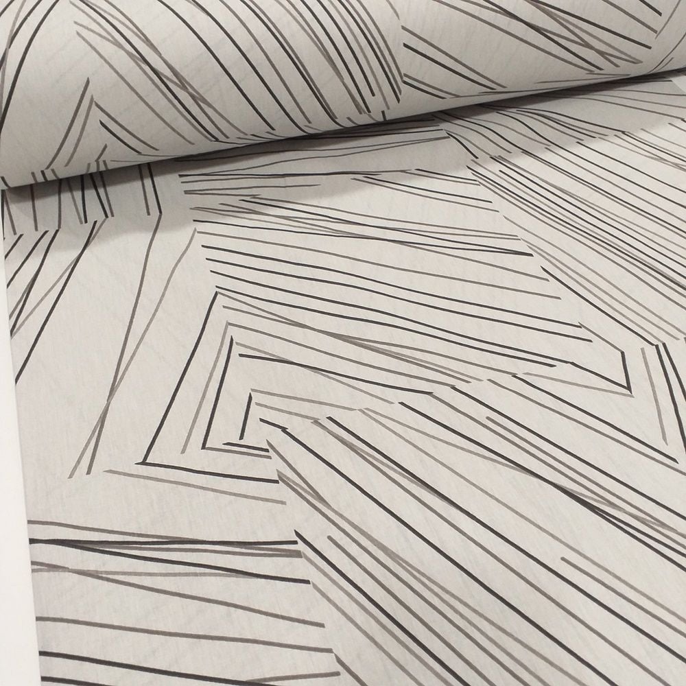 Çizgili Patchwork Desenli Poplin Kumaş