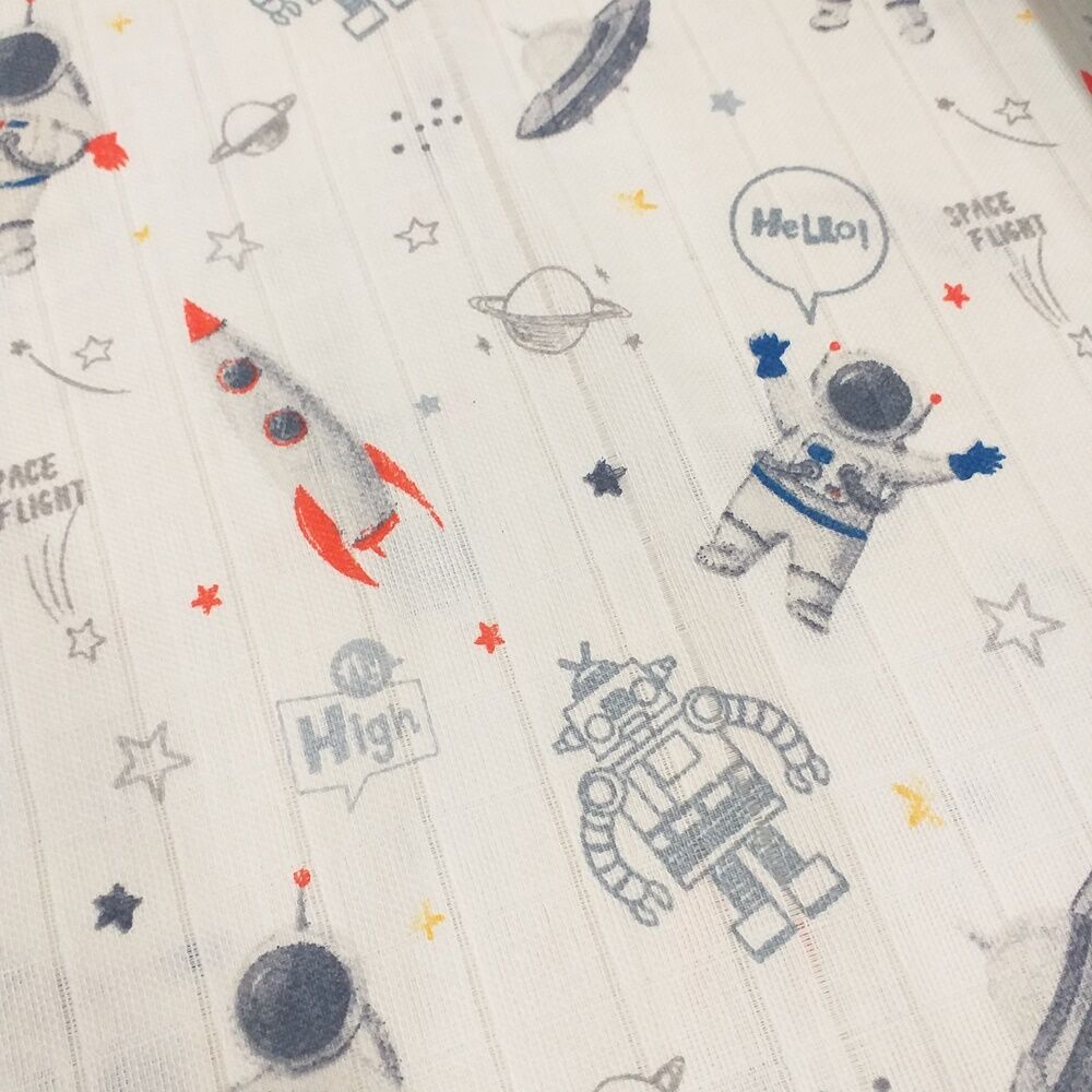 Astronot Müslin Bezi Kumaşı