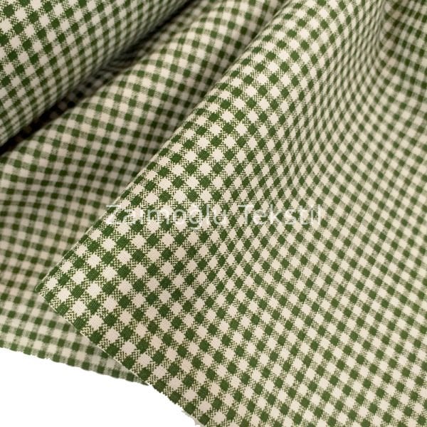 Kare Desen Poplin Kumaş
