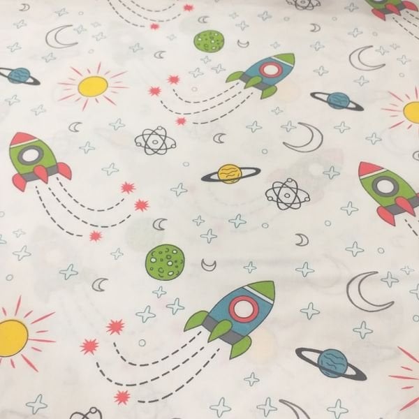 Uzay Desen Poplin Kumaş