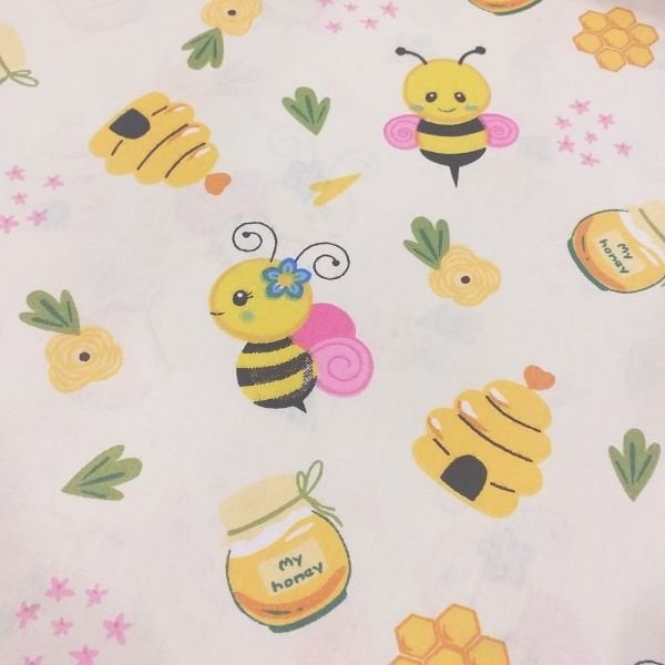 Arı Maya Desen Poplin Kumaş