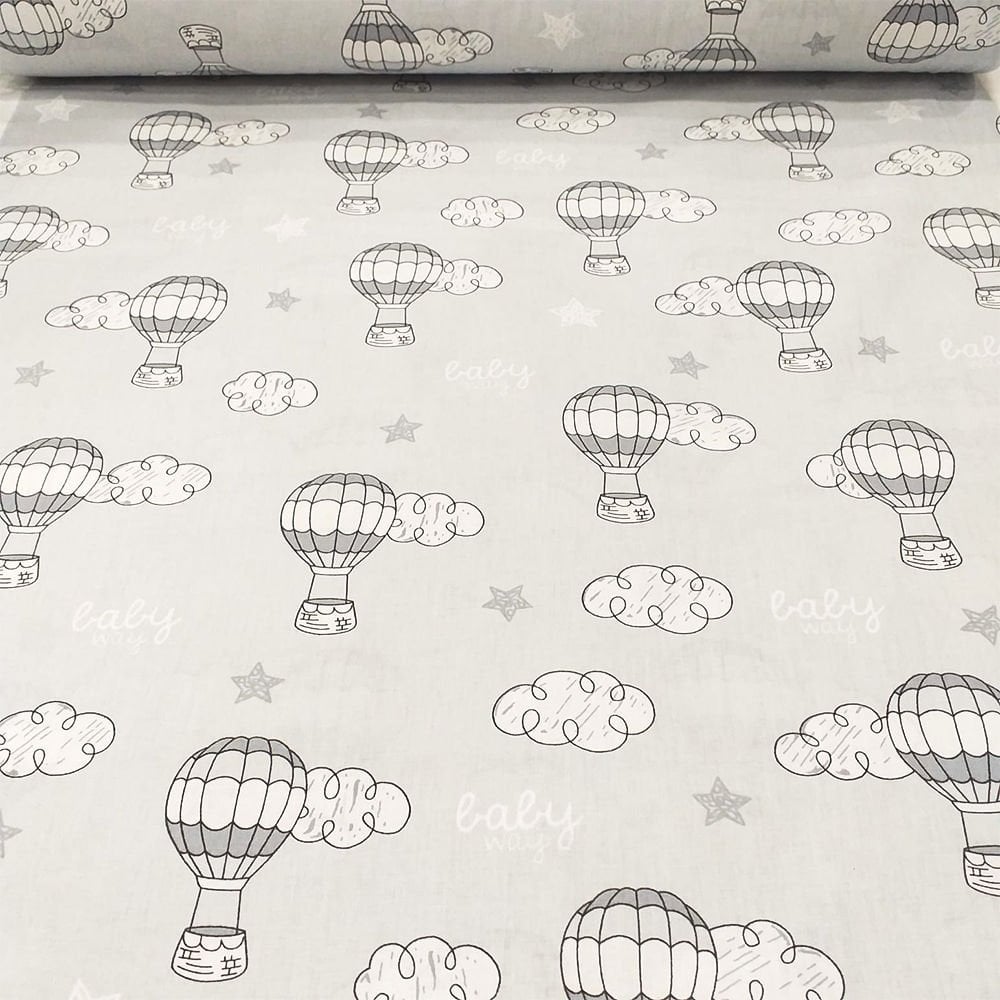 Balon Desenli Poplin Kumaş