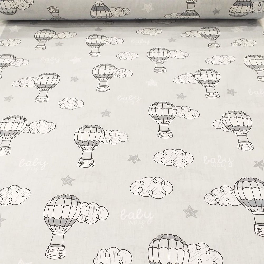 Balon Desenli Poplin Kumaş