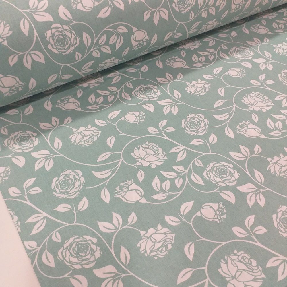 Gül Desen Poplin Kumaş