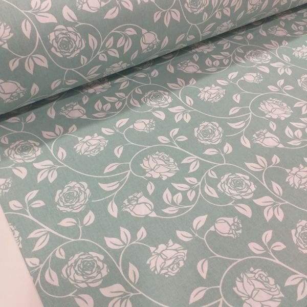 Gül Desen Poplin Kumaş