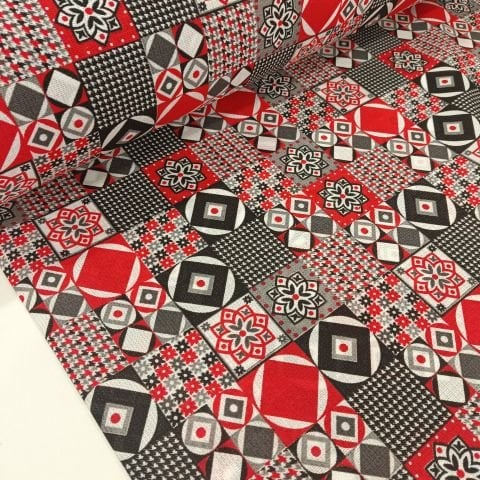 Geometrik Desen Raşel Kumaş