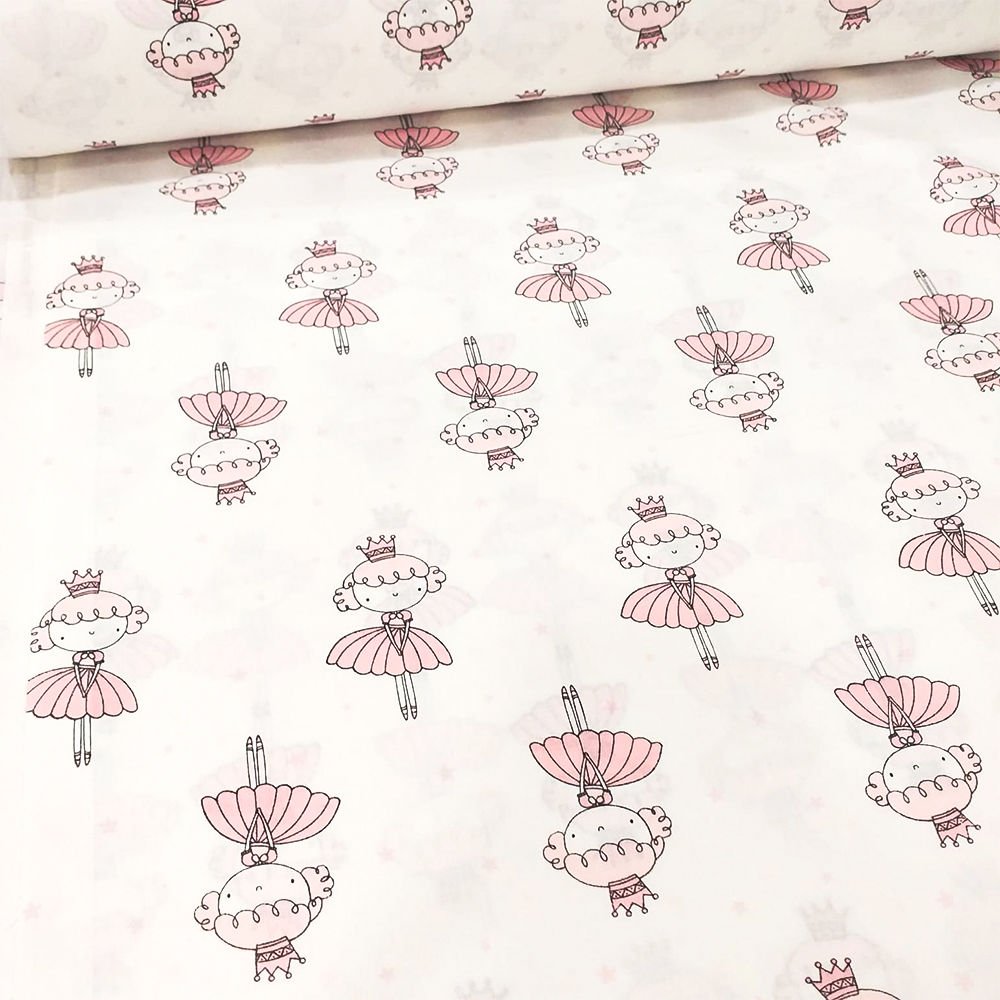 Prenses Desenli Poplin Kumaş