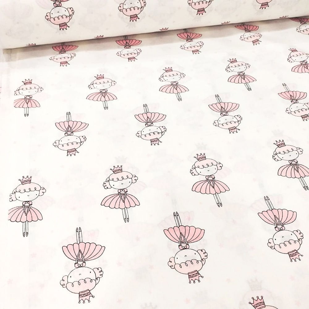 Prenses Desenli Poplin Kumaş