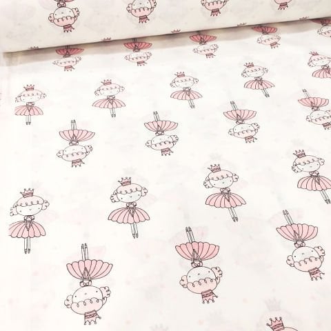 Prenses Desenli Poplin Kumaş