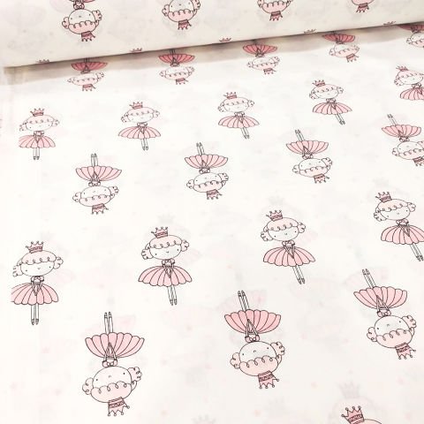 Prenses Desenli Poplin Kumaş