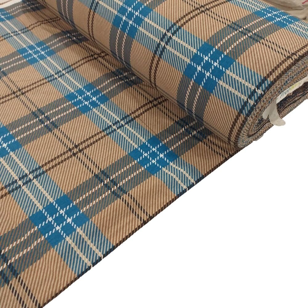 Ekose Desenli Poplin Kumaş
