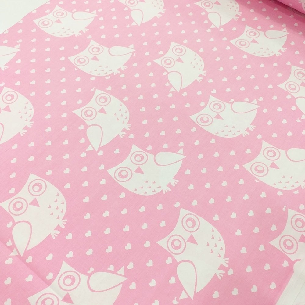 Baykuşlu Desen poplin kumaş