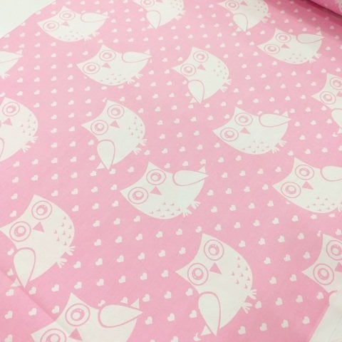 Baykuşlu Desen poplin kumaş