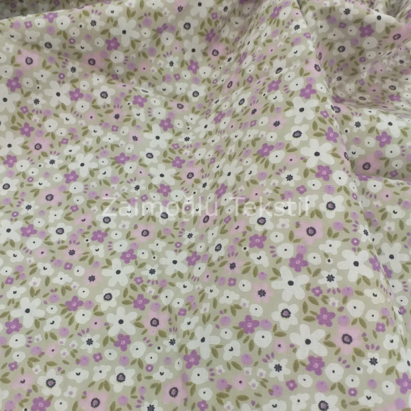 Minik Çiçek Desen Poplin Kumaş