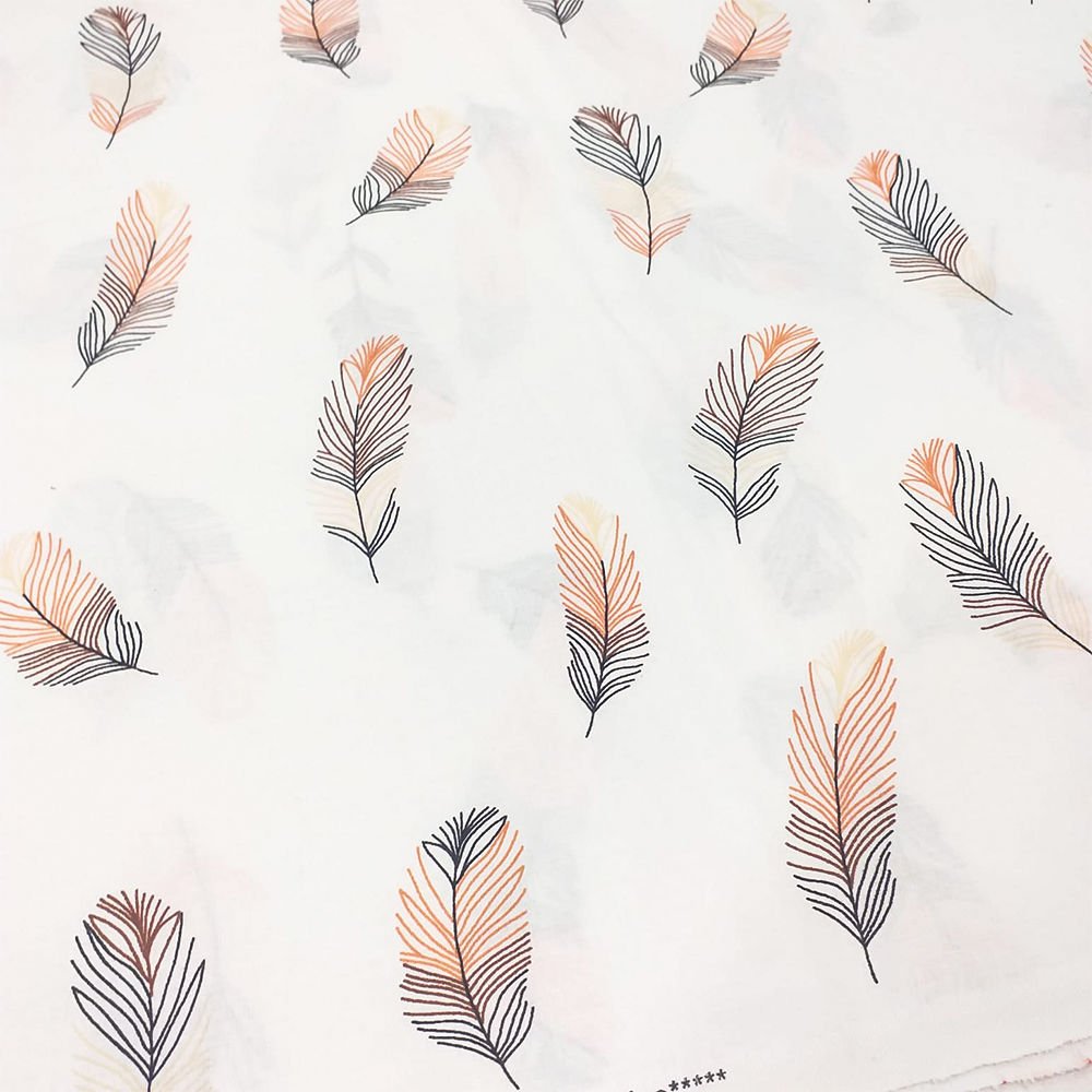 Kuş Tüyü Desenli Poplin Kumaş