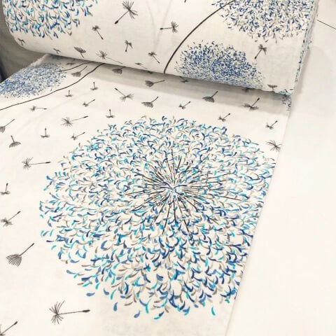 Karahindiba Desenli Pazen Kumaş