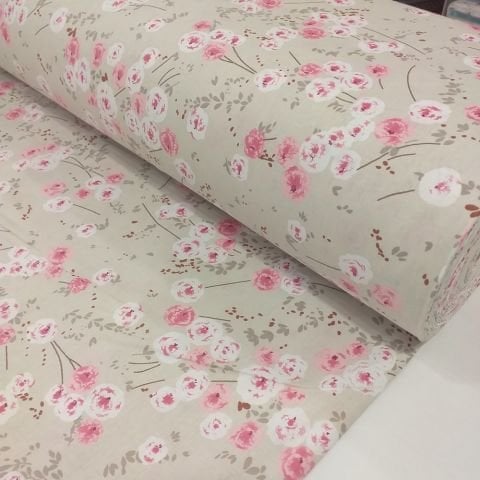 Çıtır Çiçek Desenli Poplin Kumaş