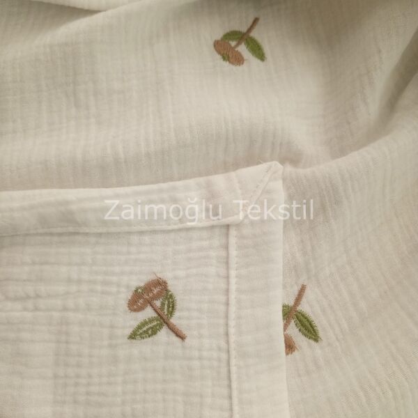 Nakışlı Bebek Battaniyesi - Kahve