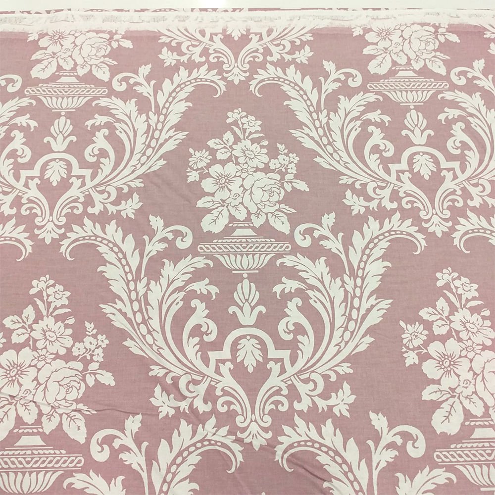 Damask Desenli Poplin Kumaş