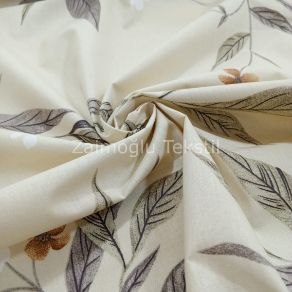 Çiçek Desen Poplin Kumaş