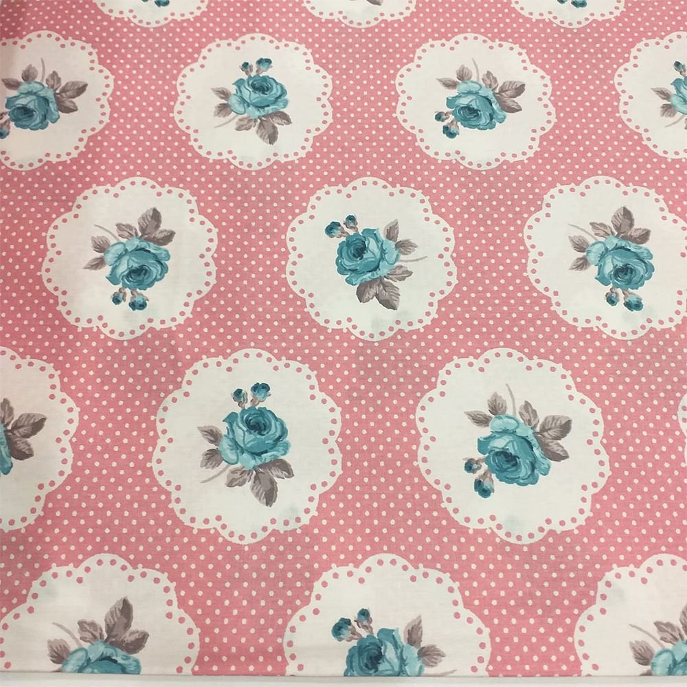Minik Gül  Desenli Poplin Kumaş