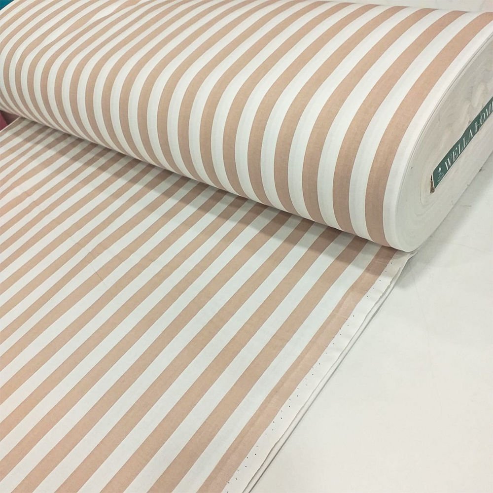 Çizgi Desenli Poplin Kumaş