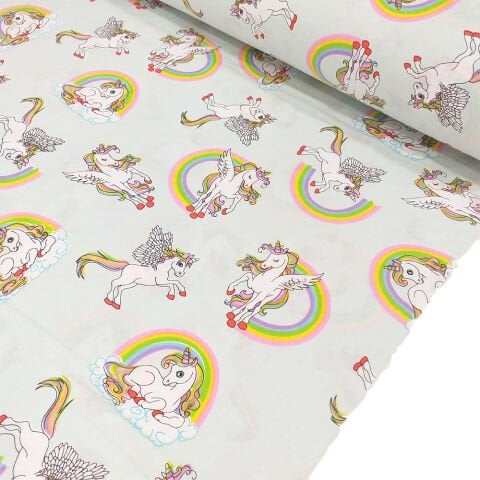 Unicorn Desenli Poplin Kumaş