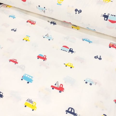 Küçük Araçlar Poplin Kumaş