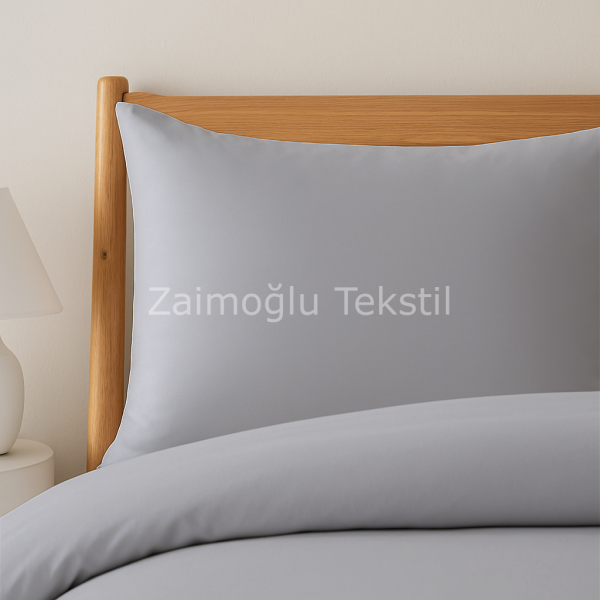 Pamuk Saten Nevresim Seti - Açık Gri