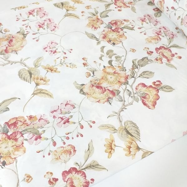 Çiçek Desen Poplin Kumaş