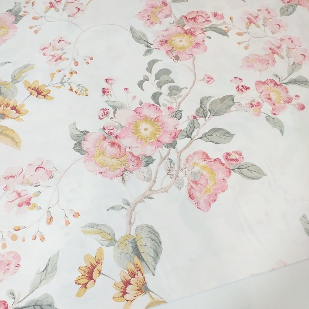Çiçek Desen Poplin Kumaş