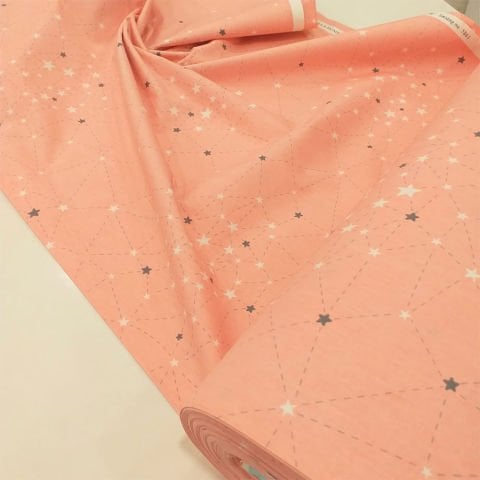Samanyolu Desenli Poplin Kumaş