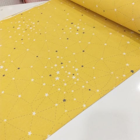 Samanyolu Desenli Poplin Kumaş
