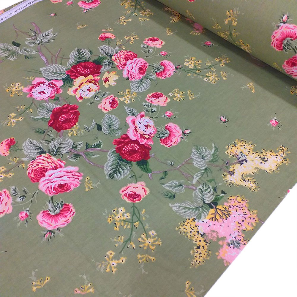 Gül Desen Poplin Kumaş
