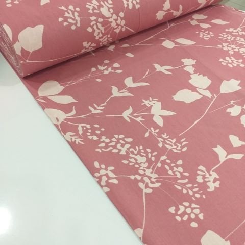 Lale Desenli Poplin Kumaş