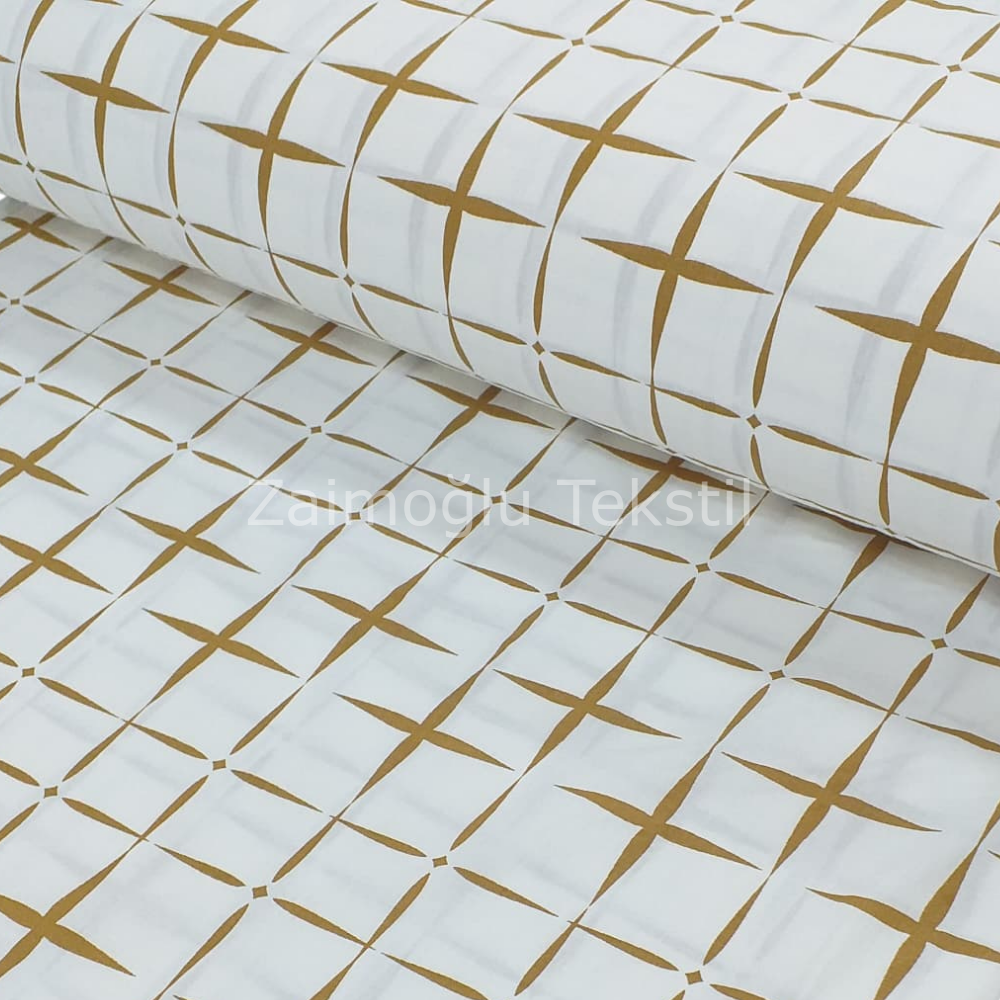 Ekose Desen Poplin Kumaş