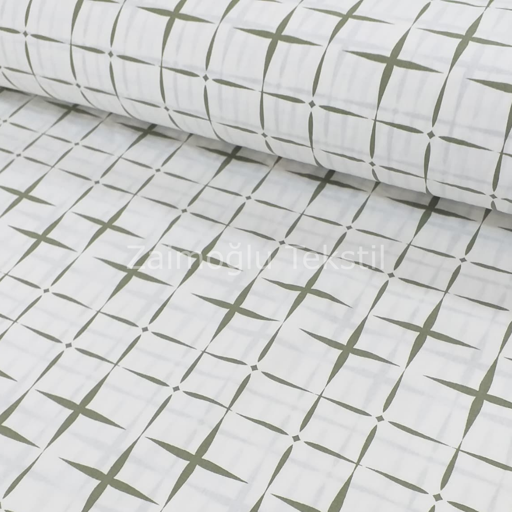 Ekose Desen Poplin Kumaş