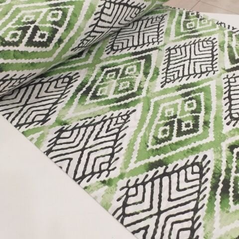 Etnik Desenli Poplin Kumaş