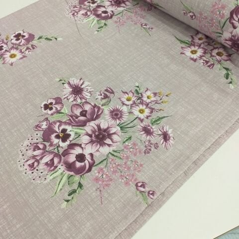 Çiçek Desenli Poplin Kumaş