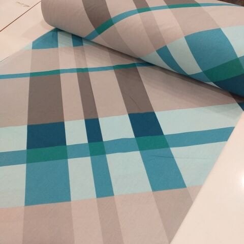 Geometrik Desen Poplin Kumaş