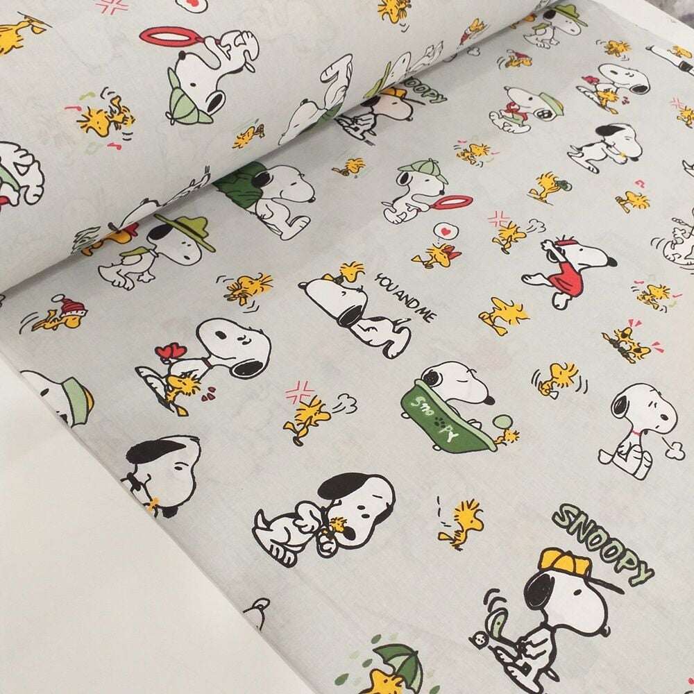 Snoopy Köpek Desen Poplin Kumaş