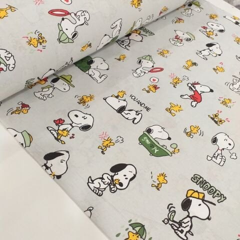 Snoopy Köpek Desen Poplin Kumaş