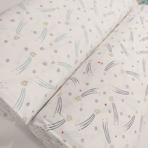 Kuyruklu Yıldız Poplin Kumaş