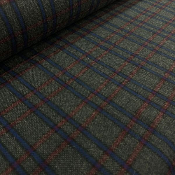 İpekiş Yünlü Ekose Kareli Kumaş